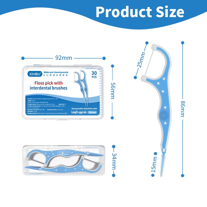 Orthodontic Dental Floss Picks for Braces Ultra Fine Thread Deep Clean between Teeth