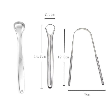 Fresh Breath Stainless Steel Oral Tongue Cleaner Tongue Scraper